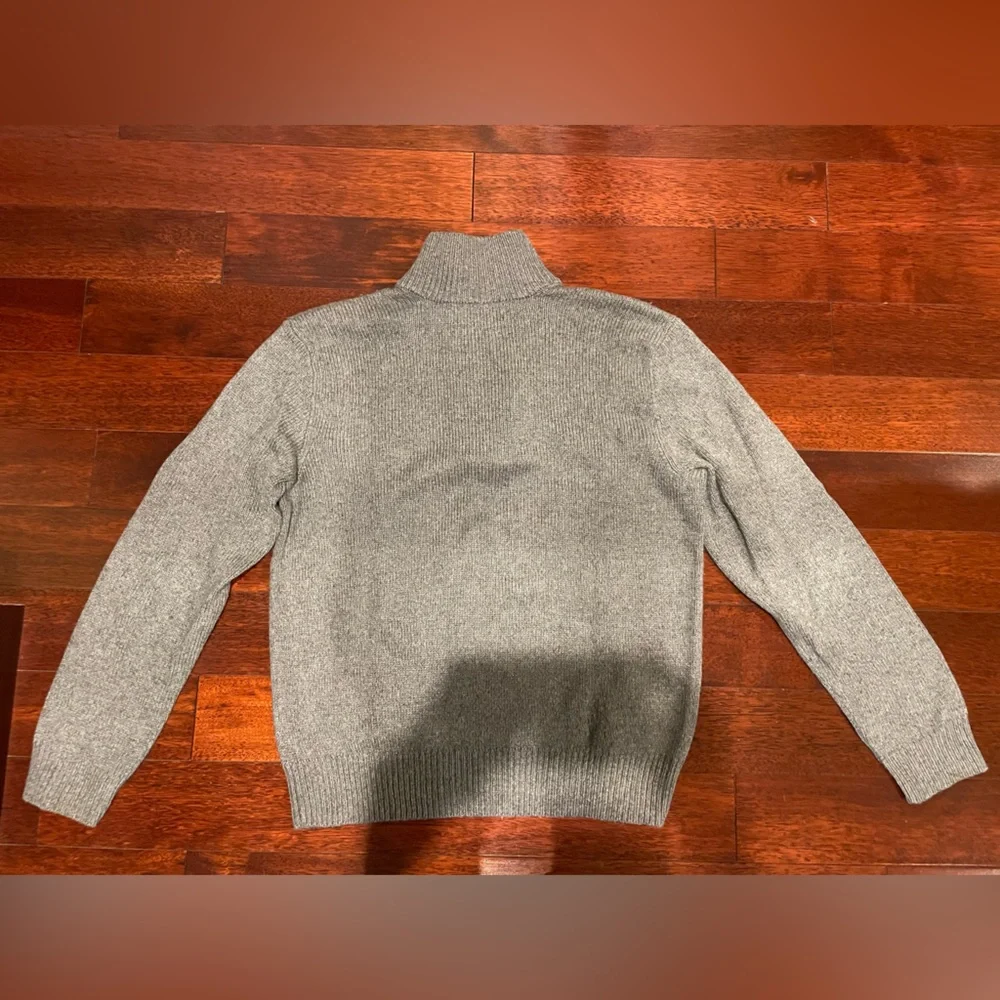 Polo By Ralph Lauren Light Grey Knit Quarter Zip Sweater - Picture 3 of 3